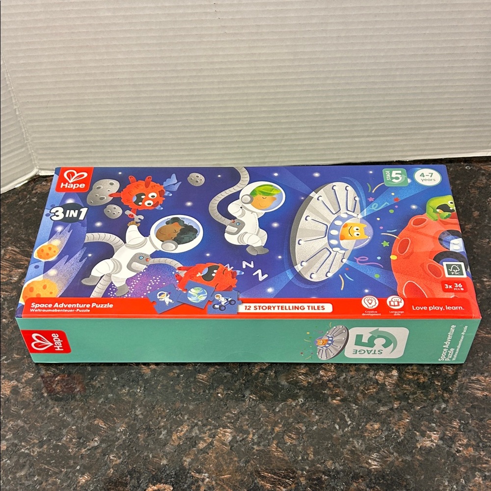 Hape Space Adventure Puzzle - 3 in 1 Set